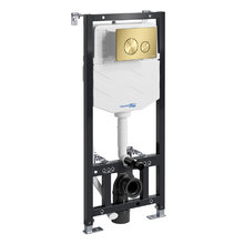 Инсталляция для унитаза WasserKraft Aller 10 10TLT.010.ME.MG02, механическая клавиша цвет золото матовое
