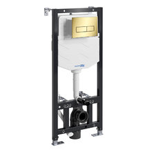 Инсталляция для унитаза WasserKraft Aller 10 10TLT.010.ME.PG03, механическая клавиша цвет золото глянцевое