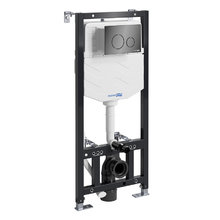 Инсталляция для унитаза WasserKraft Aller 10 10TLT.010.ME.PB02, механическая клавиша цвет черный глянец