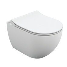 Унитаз подвесной Cersanit Brasko Smart Clean On DPL EO slim LP, A64824, безободковый, крышка микролифт, цвет белый