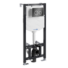 Инсталляция WasserKraft Aller 10 10TLT.010.ME.PB01, для унитазов, с механической кнопкой смыва цвет - черный глянцевый