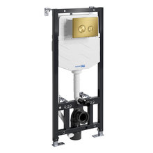 Инсталляция WasserKraft Aller 10 10TLT.010.ME.MG01, для унитазов, с механической кнопкой смыва цвет - золото матовое