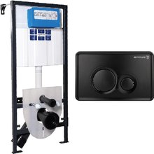 СЕТ Инсталляция Bettoserb Sava Fix Slim, клавиша черный матовый, SET40006459