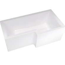 Ванна акриловая 1MarKa Linea 01лин16585лкс2+/01лин16585пкс2+, 165 x 85 см, левая/правая, цвет белый