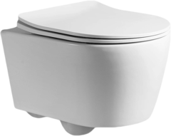Подвесной унитаз Ceruttispa Sella PP безободковый, сиденье с микролифтом, цвет белый, CT9738