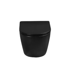 Подвесной унитаз Ceruttispa Sella Aria CT9530 Tornado MB безободковый, сиденье с микролифтом, цвет черный матовый