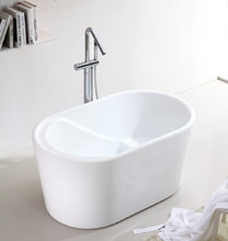 Ванна акриловая Abber AB9277 130 х 75 x 63 см без гидромассажа, отдельностоящая, белая