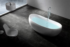 Ванна акриловая Abber AB9236, цвет - белый, 170 x 80 x 64 см