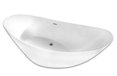Ванна акриловая Abber AB9233, цвет белый, 183 x 78,5 x 77 см
