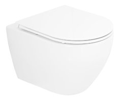 Подвесной безободковый унитаз Cezares Stylus 50.5 см с системой смыва Торнадо, белый, CZR-6601-TH-TOR