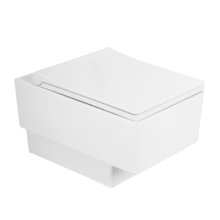 Подвесной унитаз Cezares Cadro CZR-4823-CHR/CZR-4823-SC, безободковый, сиденье SoftClose, белый