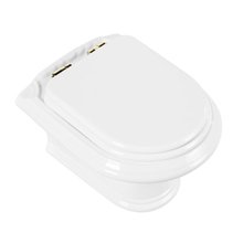 Подвесной унитаз Cezares King Palace CZR-163-TH/CZR-T-163-M-S-G, сиденье SoftClose белое/петли золото, белый