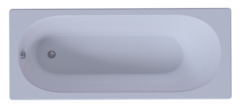 Ванна акриловая Aquatek Оберон 170 x 70 см с фронтальным экраном, вклеенный каркас, белая, слив слева, OBR170-0000038