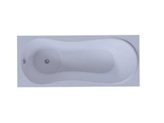 Ванна акриловая Aquatek Афродита 170 x 70 см с фронтальным экраном, вклеенный каркас, белая, слив слева, AFR170-0000024