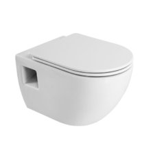 Подвесной унитаз Cezares Eco, безободковый, белый, CZR-526-TH-R