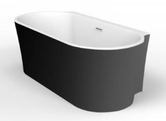 Ванна акриловая BelBagno 170 х 80 см, внешняя часть черная матовая, BB409-1700-800-W/NM