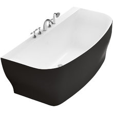 Ванна акриловая Belbagno BB74-NERO-W0, 165 x 78 см, черный, внутри белый