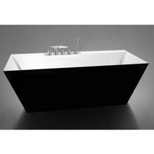 Ванна акриловая BelBagno BB19-NERO/BIA, черная/белая, 185 х 85 см