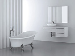 Ванна акриловая BelBagno, BB01BAFS-CRM, львиные лапы хром