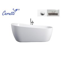 Ванна акриловая отдельностоящая Ceruttispa Viva CT9127, 170 x 75 см, белая