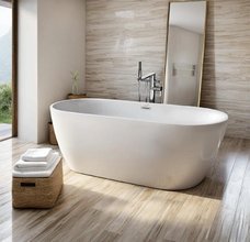 Ванна акриловая отдельностоящая Ceruttispa d'ISEO170II CT10509, 170 x 75 см, белая