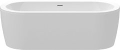 Ванна акриловая Cezares Slim Central, 180 х 80 см, отдельностоящая, белая фронтальная панель, чаша белая, SLIM CENTRAL-180-80-60-W37-SET