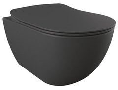 Подвесной унитаз Creavit Free FE320.60100, цвет антрацит