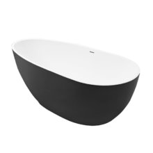 Ванна акриловая Grossman Fly, 160 x 80 см, отдельностоящая, внутри белая, снаружи черная матовая, GR-1103MB