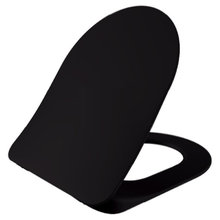 Крышка-сиденье Creavit Duck для унитаза, микролифт, дюропласт, цвет черный матовый, KC0903.01.1400E