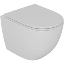 Унитаз подвесной D&K Matrix DT1396016, безободковый, с сиденьем микролифт, цвет белый