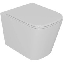 Унитаз подвесной D&K Quadro DT1516016, безободковый, с сиденьем микролифт, цвет белый