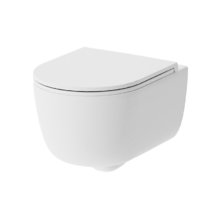 Подвесной унитаз Damixa Sirius DX86C1800SC, безободковый, с функцией биде, крышка-сиденье микролифт, белый