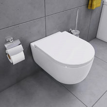 Подвесной унитаз Damixa Sirius DX86C1700SC, безободковый, крышка микролифт, белый