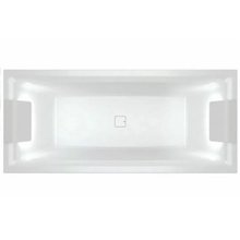 Акриловая ванна Riho Still Square B099035005, со встроенной подсветкой и подголовники на двух сторонах, заполнение через перелив, 180 x 80 см, цвет белый