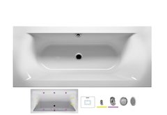 Ванна гидромассажная Riho Linares 170 x 75 см, FLOW