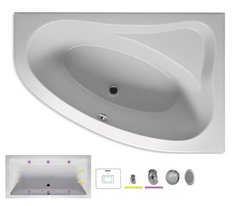 Ванна гидромассажная Riho Lyra 153 x 100 см, FLOW, левая/правая