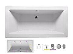 Ванна гидромассажная Riho Lugo 180 x 90 см, FLOW