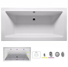 Ванна гидромассажная Riho Lugo 190 x 80 см, FLOW2