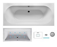 Ванна гидромассажная Riho Carolina 190 x 80 см, AIR2