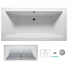 Ванна гидромассажная Riho Lugo 190 x 80 см, AIR2
