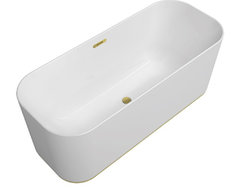Квариловая ванна Villeroy&Boch Finion 170 x 70 см, фурнитура золото, UBQ177FIN7A300V101
