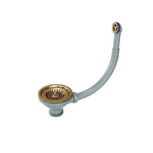 Слив-перелив Paulmark для кухонной мойки, брашированное золото, PM6022-BG