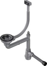 Арматура для одночашевых моек со скрытым переливом Omoikiri WK-1-S-GM 4956492, воронёная сталь, gunmetal