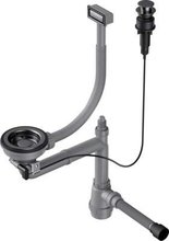 Арматура для одночашевых моек Omoikiri WK-1-GM-A 4956470 с прямоугольным переливом, воронёная сталь, gunmetal