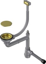 Арматура для одночашевых моек Omoikiri WK-1C-LG 4956473 с прямоугольным переливом, светлое золото