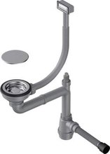 Арматура для одночашевых моек Omoikiri WK-1C-IN 4956472 с прямоугольным переливом, нержавеющая сталь