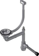 Арматура для одночашевых моек Omoikiri WK-1-IN 4956482 с прямоугольным переливом и декоративной решеткой, нержавеющая сталь