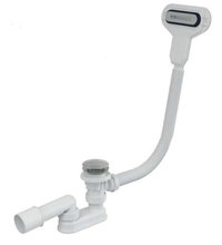 Слив-перелив AlcaPlast A516KM Click/Clack с плоским переливом, хром