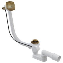 Слив-перелив AlcaPlast A564ANTIC с наливом через перелив, цвет - античное золото