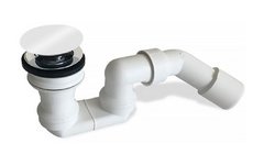 Сифон Villeroy & Boch U90952001 Push-to-Open, для ванны, белый, хром